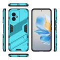 For Honor 100 5G Punk Armor 2 in 1 PC + TPU Phone Case with Holder(Blue)