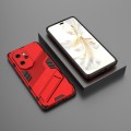 For Honor 100 Pro 5G Punk Armor 2 in 1 PC + TPU Phone Case with Holder(Red)