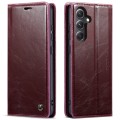 For Samsung Galaxy S23 FE CaseMe-003 PU + PC Business Style Crazy Horse Texture Leather Phone Case(M
