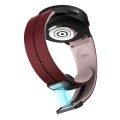 For Samsung Galaxy Watch 6 / 6 Classic Dual Color Magnetic Folding Buckle Silicone Watch Band(Wine R