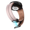 For Samsung Galaxy Watch 6 / 6 Classic Dual Color Magnetic Folding Buckle Silicone Watch Band(Pink+R