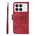 For Xiaomi Poco X6 Pro / Redmi K70E 5G BETOPNICE Dual-side Buckle Leather Phone Case(Red)