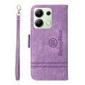 For Xiaomi Redmi Note 13 4G BETOPNICE Dual-side Buckle Leather Phone Case(Purple)