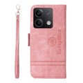 For Xiaomi Redmi Note 13 5G Global BETOPNICE Dual-side Buckle Leather Phone Case(Pink)