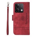 For Xiaomi Redmi Note 13 5G Global BETOPNICE Dual-side Buckle Leather Phone Case(Red)