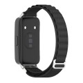 For Huawei Band 8 Mijobs Nylon Breathable Watch Band(Black+Silver)
