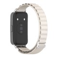 For Huawei Band 8 Mijobs Nylon Breathable Watch Band(Grey+Silver)