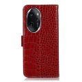 For Honor 100 Pro Crocodile Top Layer Cowhide Leather Phone Case(Red)