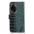 For Honor 100 Pro Crocodile Top Layer Cowhide Leather Phone Case(Green)