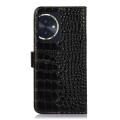 For Honor 100 Crocodile Top Layer Cowhide Leather Phone Case(Black)