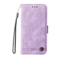 For Samsung Galaxy A15 Skin Feel Life Tree Metal Button Leather Phone Case(Purple)
