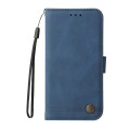 For Samsung Galaxy A15 Skin Feel Life Tree Metal Button Leather Phone Case(Blue)