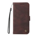 For Samsung Galaxy A05s Skin Feel Life Tree Metal Button Leather Phone Case(Brown)