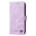 For Samsung Galaxy A35 Skin Feel Life Tree Metal Button Leather Phone Case(Purple)