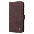 For Samsung Galaxy A35 Skin Feel Life Tree Metal Button Leather Phone Case(Brown)