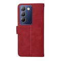 For vivo Y100 IDN / Y200e 5G Global Classic Calf Texture Flip Leather Phone Case(Red)