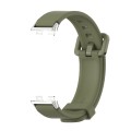 For Huawei Band 8 Mijobs Silicone Breathable Watch Band(Army Green)