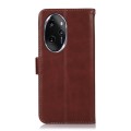 For Honor 100 Pro Crazy Horse Top Layer Cowhide Leather Phone Case(Brown)