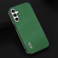 For Samsung Galaxy S23 FE 5G ABEEL Black Edge Genuine Leather Mino Phone Case(Green)