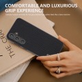 For Samsung Galaxy S24+ 5G ABEEL Genuine Leather Luxury Black Edge Phone Case(Black)