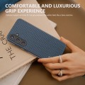 For Samsung Galaxy S24+ 5G ABEEL Genuine Leather Luxury Black Edge Phone Case(Royal Blue)