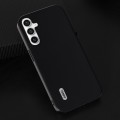 For Samsung Galaxy A24 4G ABEEL Genuine Leather Silky Soft Black Edge Phone Case(Black)