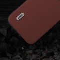 For Samsung Galaxy A34 5G ABEEL Genuine Leather Silky Soft Black Edge Phone Case(Coffee)