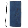 For Samsung Galaxy S23 FE 5G Skin Feel Heart Pattern Leather Phone Case(Blue)
