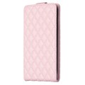 For Samsung Galaxy A20s / A03s Diamond Lattice Vertical Flip Leather Phone Case(Pink)