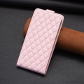 For Samsung Galaxy A22 4G Diamond Lattice Vertical Flip Leather Phone Case(Pink)