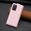 For Samsung Galaxy A51 4G Diamond Lattice Vertical Flip Leather Phone Case(Pink)