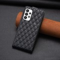 For Samsung Galaxy A72 4G/5G Diamond Lattice Vertical Flip Leather Phone Case(Black)