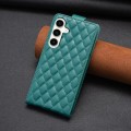 For Samsung Galaxy S23 FE 5G Diamond Lattice Vertical Flip Leather Phone Case(Green)