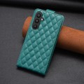 For Samsung Galaxy A54 5G Diamond Lattice Vertical Flip Leather Phone Case(Green)