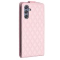 For Samsung Galaxy M34 5G Diamond Lattice Vertical Flip Leather Phone Case(Pink)