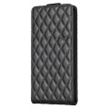 For Samsung Galaxy S24+ 5G Diamond Lattice Vertical Flip Leather Phone Case(Black)