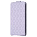 For Samsung Galaxy S24+ 5G Diamond Lattice Vertical Flip Leather Phone Case(Purple)