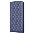 For Samsung Galaxy S24 Ultra 5G Diamond Lattice Vertical Flip Leather Phone Case(Blue)
