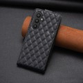 For Samsung Galaxy A24 4G Diamond Lattice Vertical Flip Leather Phone Case(Black)