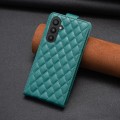 For Samsung Galaxy A24 4G Diamond Lattice Vertical Flip Leather Phone Case(Green)