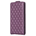 For Samsung Galaxy A55 Diamond Lattice Vertical Flip Leather Phone Case(Dark Purple)