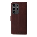 For Samsung Galaxy S24 Ultra Classic Calf Texture Flip Leather Phone Case(Brown)