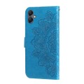 For Samsung Galaxy A05 7-petal Flowers Embossing Leather Phone Case(Blue)