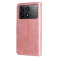 For Xiaomi Redmi K70 / K70 Pro Fashion Calf Texture Zipper Leather Phone Case(Rose Gold)