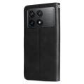 For Xiaomi Redmi K70 / K70 Pro Fashion Calf Texture Zipper Leather Phone Case(Black)