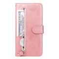 For Xiaomi Redmi K70E Fashion Calf Texture Zipper Leather Phone Case(Rose Gold)