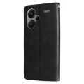 For Xiaomi Redmi Note13 Pro+ 5G Global Fashion Calf Texture Zipper Leather Phone Case(Black)