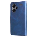 For Xiaomi Redmi Note13 Pro+ 5G Global Fashion Calf Texture Zipper Leather Phone Case(Blue)