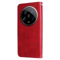 For Xiaomi 14 Ultra Fashion Calf Texture Zipper Leather Phone Case(Red)