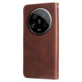 For Xiaomi 14 Ultra Fashion Calf Texture Zipper Leather Phone Case(Brown)